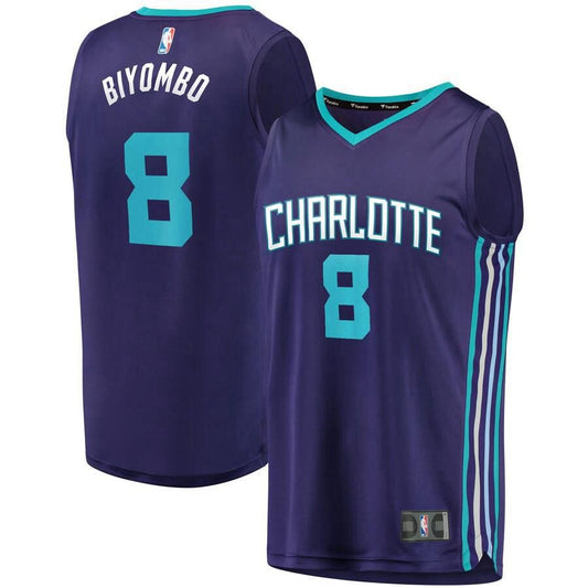 Charlotte Hornets Bismack Biyombo Fanatics Branded Fast Break Player Statement Jersey Kids - Purple | Ireland M7543X4