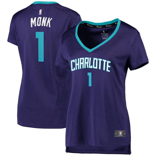 Charlotte Hornets Malik Monk Fanatics Branded Replica Fast Break Player Statement Jersey Womens - Purple | Ireland E4877T1